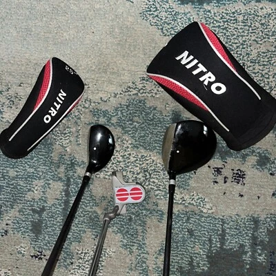 NITRO Blaster Kids golf clubs - Putter, Driver, and Fairway wood. - Image 1 of 4