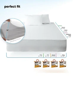 Joluzzy Cotton Surface Fitted Sheet Style Waterproof Mattress Protector TWIN XL - Picture 1 of 5