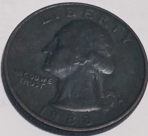 1988P❤️Black Beauty❤️❤️Washington Quarter❤️Improperl Annealed💥Error💥 DDO&DDR👀 Cover