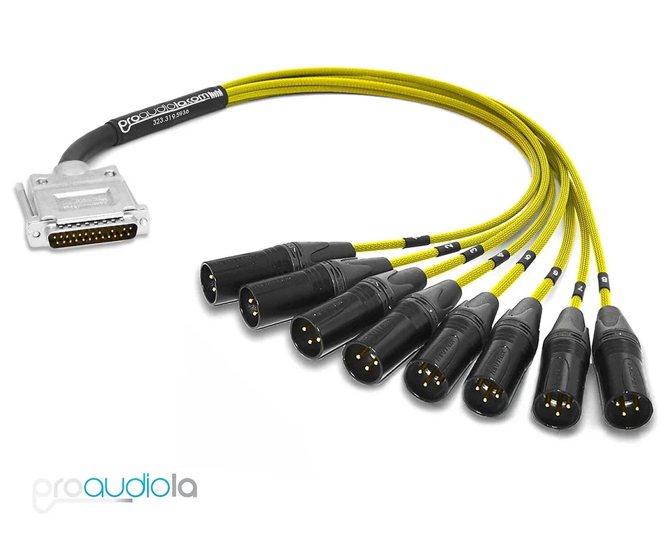 Apogee AD16x Premium Mogami 3162 Digital DB25 | XLR-M Yellow 3 ft. Yamaha Pinout - Image 1 of 1