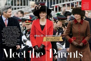 Kate Middleton Artículo de 8 páginas 'Conoce a los padres' VANITY FAIR EE. UU. Abril 2011 - Imagen 1 de 3