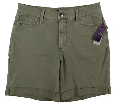 NEW! NYDJ Cuffed Shorts Sergeant Olive Green Size 6 - Image 1 of 4