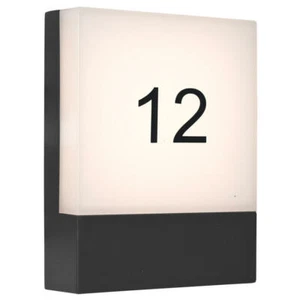 LED Hausnummernleuchte Aussenwandleuchte PECOS Alu schwarz IP54 6W 600lm TRIO - Bild 1 von 1