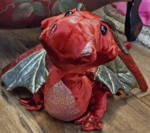 Plush Douglas RUBY Dragon Red Gold Cuddle Stuffed Animal Toys 13" - Picture 1 of 5