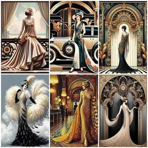 ART DECO ALICE Kartenbasteln Kartenaufleger Sammelalbum Etiketten Papier Basteln - Bild 1 von 1