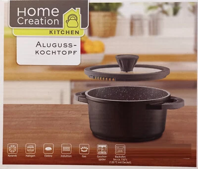 Aluguss Topf verschiedene Größen + Deckel Induktion 18 20 24 28 cm Home Creation - Bild 1 von 3