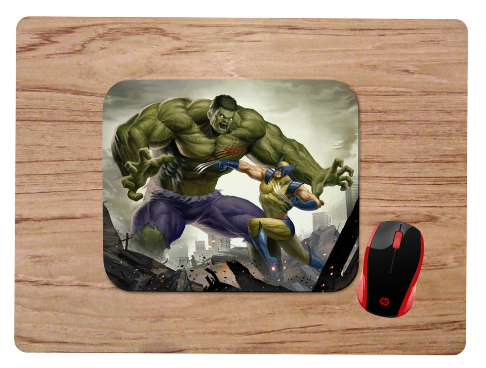 HULK VS WOLVERINE MOUSEPAD MOUSE PAD HOME OFFICE GIFT MARVEL DESIGN 2 - Image 1 of 1