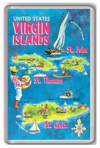 United States Virgin Islands Fridge Magnet Souvenir New - Picture 1 of 1