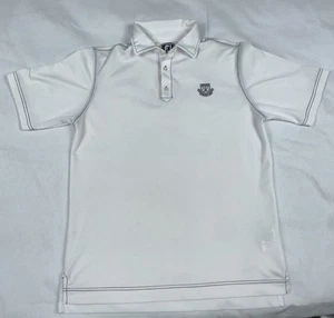 Footjoy FJ Polo Mens M White Athletic Fit Performance Pennhills Club Bradford PA - Picture 1 of 18