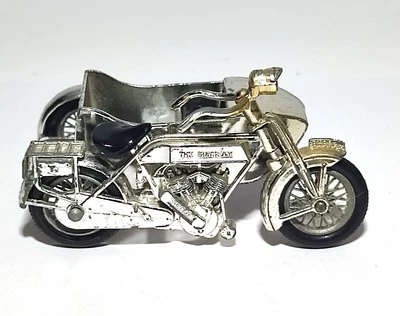 1914 Sunbeam Motorrad mit Beiwagen chrom No. 8 regular wheels Matchbox # 25/230 - Bild 1 von 4