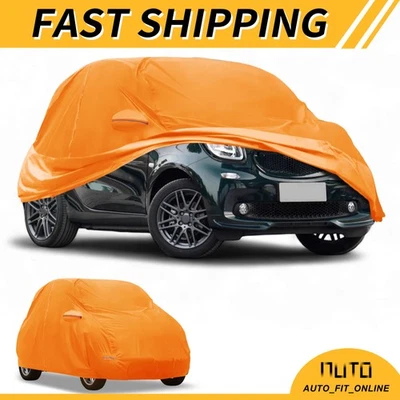 Funda Coche Todo Clima para Smart Fortwo 07-19 Naranja Algodón con Cremallera Izquierda Foto 1 de 4