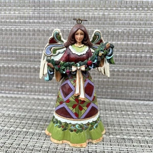2012 Enesco Jim Shore Heartwood Creek Angel With Garland - Picture 1 of 13