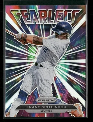 Francisco Lindor 2022 Panini Prizm Fearless Silver Prizm #FL-13 New York Mets - Image 1 of 2