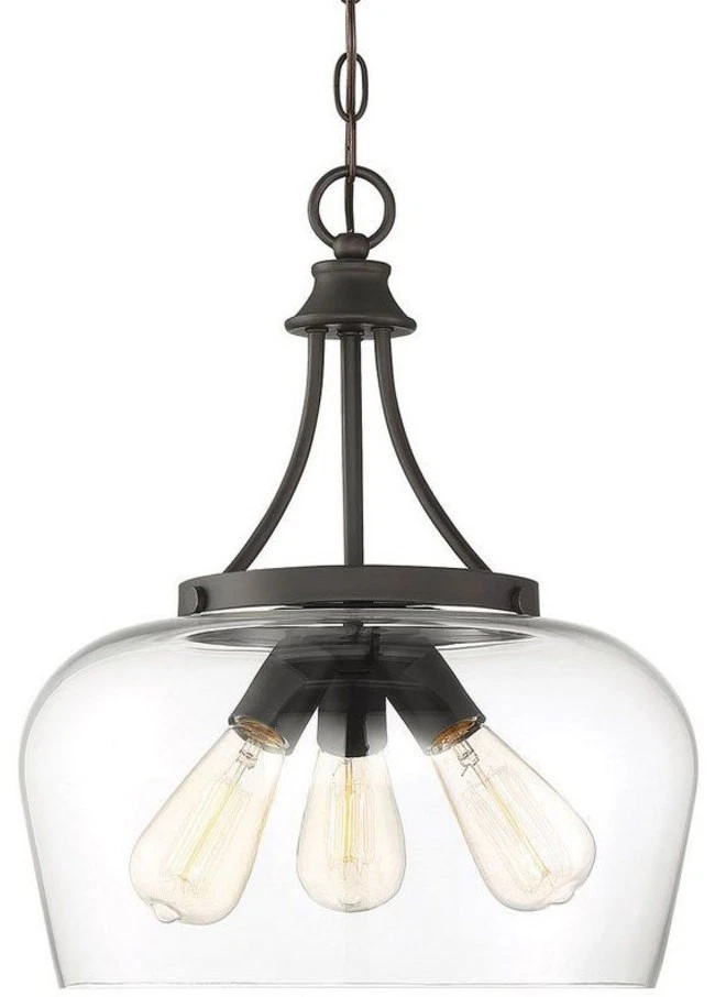 Savoy House Octave English Bronze Three-light Pendant - 7-4034-3-13