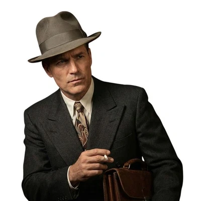 Sombrero de fieltro suave Royal Stetson Taupe Fedora Indiana Jones de colección años 40 talla 7 Foto 1 de 4