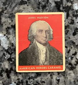 1932 US CARAMEL PRESIDENTS JAMES MADISON VINTAGE TRADING CARD VERY RARE L@@K - Picture 1 of 2
