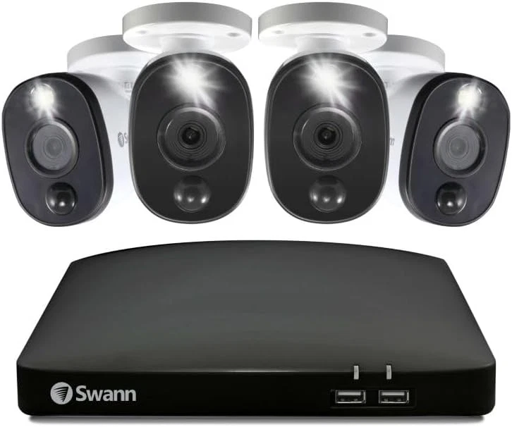 Swann 4-Channel 4 Dome Camera FHD DVR Security System w 64GB SODVK-446854D-US