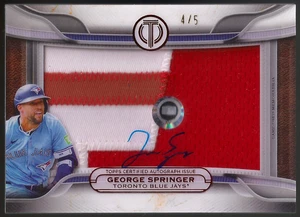 2025 Topps Tribute Prime Patch Auto Relics Red George Springer #PPA-GS #'d 4/5 - Bild 1 von 2