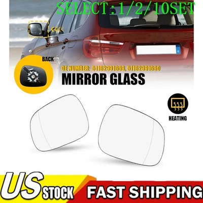 Para BMW X3 2011-13 2014 Izquierda Derecha | 4 Pin Espejo Vidrio Calefacción con Respaldo 1~10X Foto 1 de 4