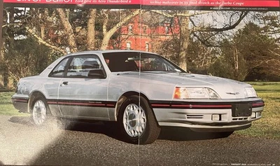 1987 FORD THUNDERBIRD TURBO 5 pg Статья - Изображение 1 из 3