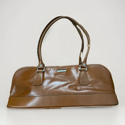 Boots 'N Bags Brown Leather Purse Bag 14x6x4.5 Colombia Footed - Image 1 of 4