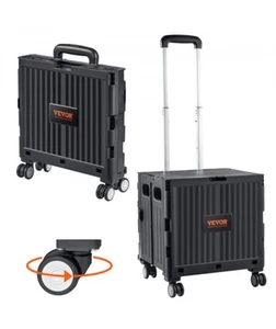VEVOR Faltbarer Einkaufswagen Faltbar Allzweckwagen 110 lbs Teleskopstiel - Bild 1 von 1