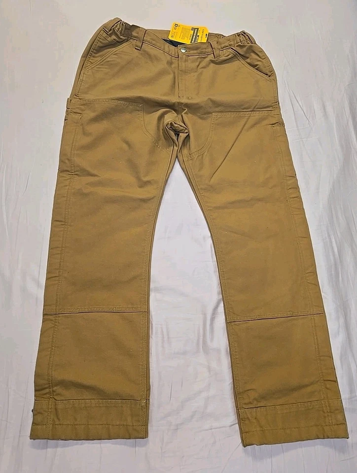 Carhartt Mens Loose Fit Washed Duck Insulated Pants Extreme Warmth Brown 2XL