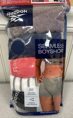 Paquete de 5 pantalones cortos sin costuras para mujer REEBOK multicolor nuevos en paquete Foto 1 de 4