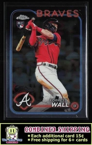 2024 Topps Chrome #176 Forrest Wall Atlanta Braves RC - Picture 1 of 2