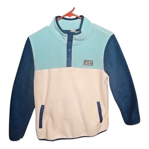 Eddie Bauer Fleece Pullover Color Block Snap Neck Kids Size L(14) - Picture 1 of 7