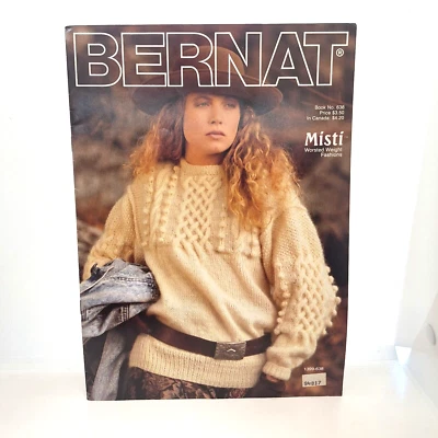 Bernat 638 Worsted Weight Sweaters Knitting & Crochet Pattern Book 1988 VTG - Image 1 of 4