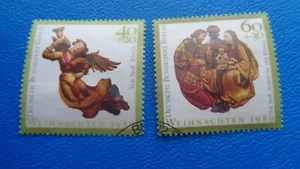 Berlino, 1989, Michel: 858 + 859, lotto, Natale 1989, timbrato - Foto 1 di 1