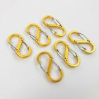 6 x Cable Carabiner Camping Hiking Hook Chain Key S-Ring Lock Clip Holder