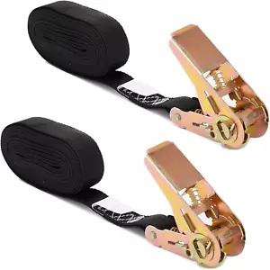 Endless Ratchet Tie down Straps Heavy Duty Cargo Tie Downs No Hook Nylon Black - Picture 1 of 12