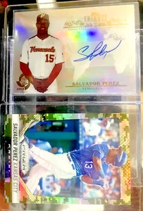 2013 TOPPS WBC TRIBUTE SALVADOR PEREZ VENEZUELA AUTO ROYALS AUTOGRAPH SIGNED NM - Picture 1 of 2