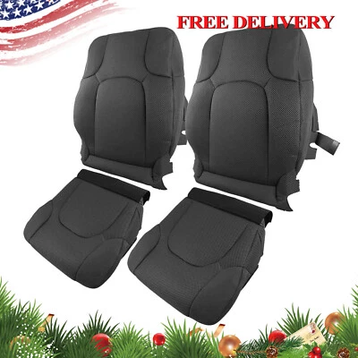 For 05-19 Nissan Frontier Driver Passenger Bottom Top Cloth Seat Cover dark grey Foto 1 de 4