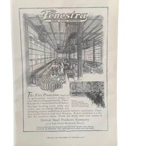 Vintage 1918 Detroit Steel Products Fenestra Solid Steel Windows Advertisement A - Picture 1 of 7