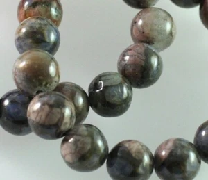 1 Strand(41) Natural Blue Riolita 10mm Round Gemstone Beads with 1mm Hole * - Picture 1 of 4