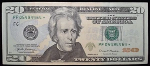 $20 dollar bill star note 2017A (SKU#11) - Picture 1 of 2