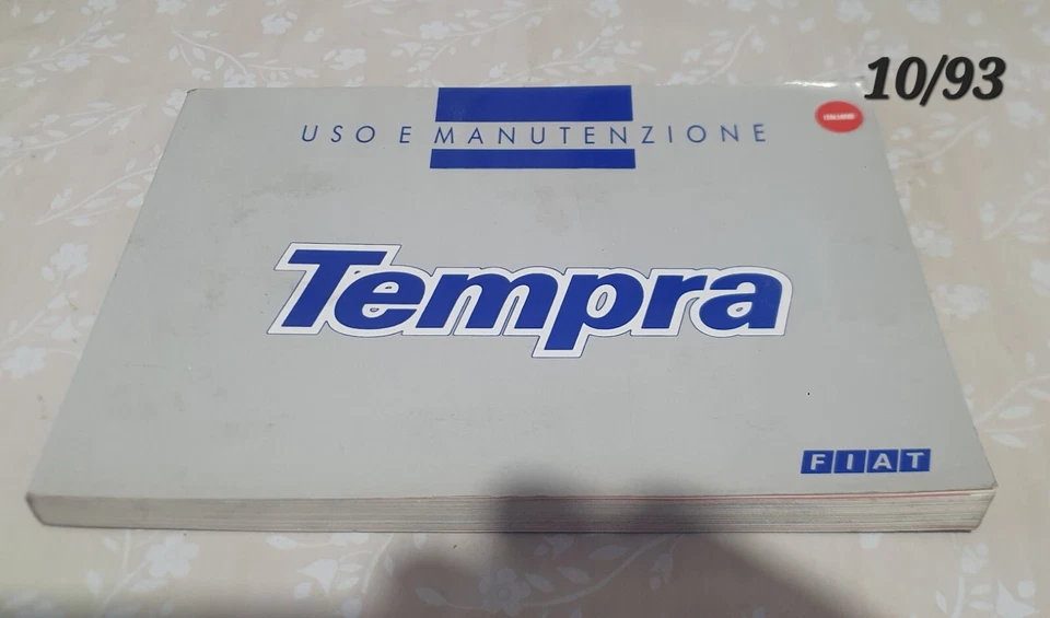 LIBRETTO USO E MANUTENZIONE FIAT TEMPRA ANNO 1993 ORIGINALE - Immagine 1 di 1