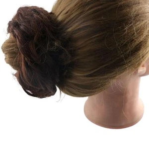 Drawstring Curly Chignon Synthetic hair Messy Hair Donut Bun Elastic Band - Picture 1 of 17