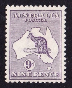Australia 1913 Kangaroo 9d Violet 1st Watermark Mint Hinged - Picture 1 of 3