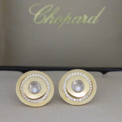 Chopard Ohrstecker Ohrringe Happy Spirit mit 0,32ct Brillant FC 750 Gelbgold - Bild 1 von 4
