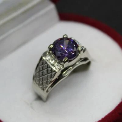 Oval Shape shades of color Alexandrite Men and Women Ring 925 sterling Silver - Image 1 of 4