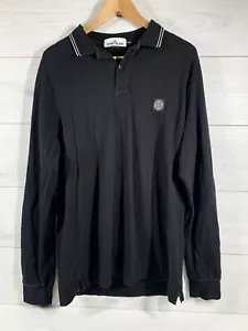 Stone Island Langarm Poloshirt Gr. XXL Slim Fit Schwarz Baumwolle Piqué Stretch - Bild 1 von 14