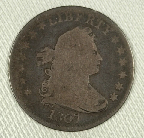1807 25c Draped Bust. Good 4 Cover