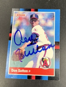 Don Sutton Hand Signed Donruss Card Used Condition Anaheim Angels MLB - Picture 1 of 6