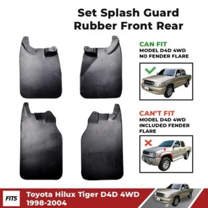 Mud Splash Guard Rubber Set 4 Fit Toyota Hilux Tiger D4D 4WD Pickup 1998-04 EBEZ - Picture 1 of 8