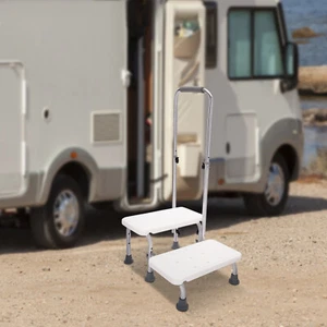Heavy Duty 2 Steps Medical Foot Stool W/ Handle Freestanding Medical Foot Stool - Picture 1 of 10