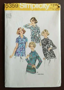 S-5359 Vintage 1970's Blouse Sewing Pattern Simplicity Bust 44 Uncut - Bild 1 von 3
